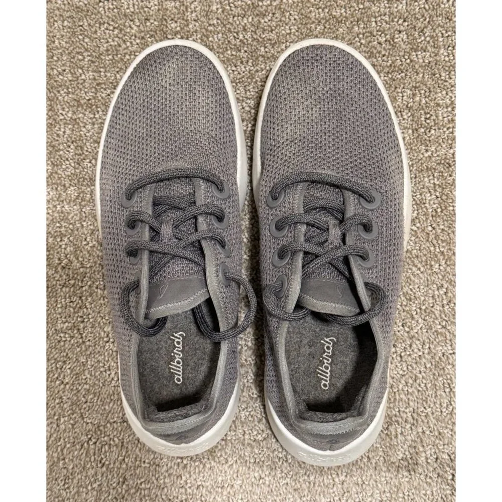 Allbirds‎ Men's Tree Runner Gray Mist Shoes Everyday Sneakers Size 8 Washable